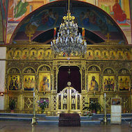 Interior of an Orthodox Church in Jerusalem