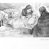 Luke 2:6-7 Illustration - Nativity