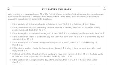 Feast Day Activities | Saint Mary's Press