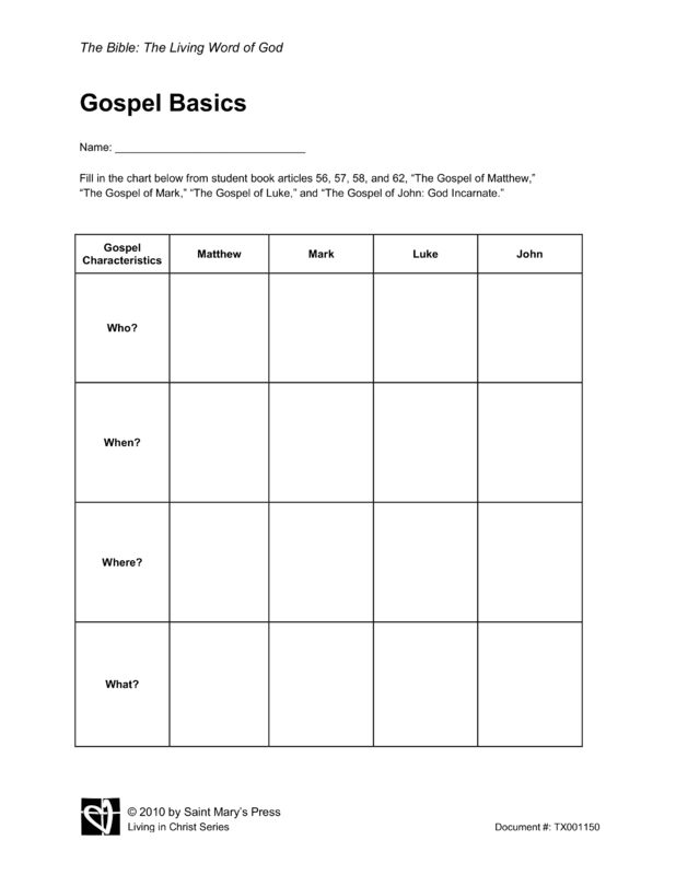 Gospel Basics: Comparing the Four | Saint Mary's Press