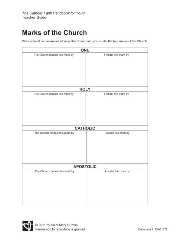Marks of the Church | Saint Mary's Press
