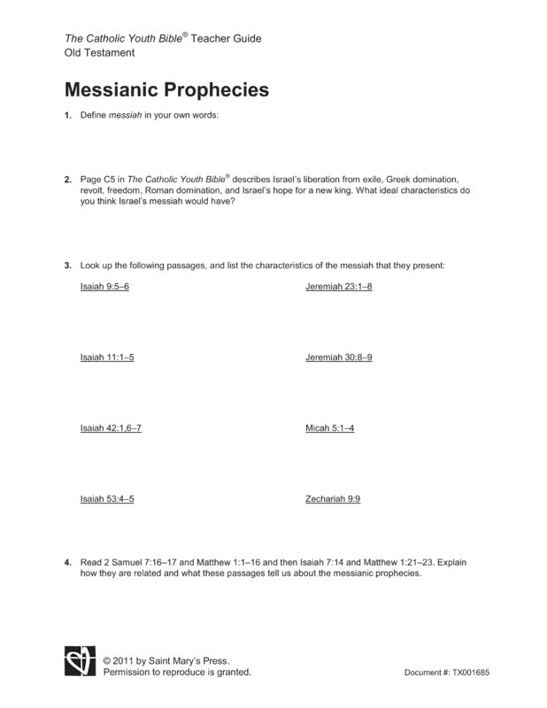 Messianic Prophecies | Saint Mary's Press