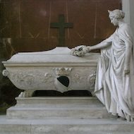Tomb of Gino Capponi in the Basilica di Santa Croce in Florence, Italy