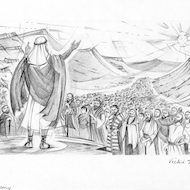 Deuteronomy 1:1 Illustration - Moses and the People
