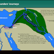 Map of the Journeys of Abraham, Jacob and Joseph -  The Founders