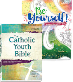 The Catholic Youth Bible® + Be Yourself Girl's Journal