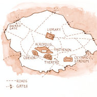 Acts 17 Illustration - Map of 1st Century Athens