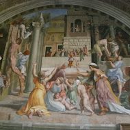 Vatican Museum Pinacoteca (Art Gallery): Fresco of Women and Temple
