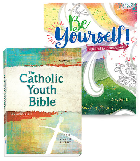 The Catholic Youth Bible® + Be Yourself Girl's Journal