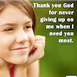 Thank you, God