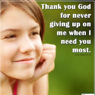 Thank you, God