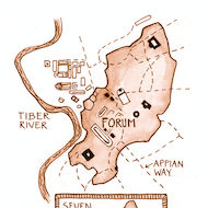 Romans 1 Illustration - Map of 1st Century Rome