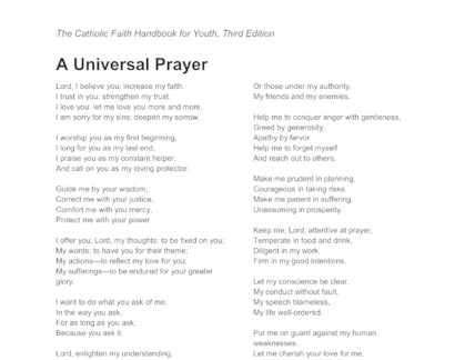 catholic prayer essay writing