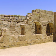 Ruins in Mamshit, Israel