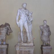 Vatican Museum - Statues: Unknown Bust, Heracles and Telephos, Unknown Solider