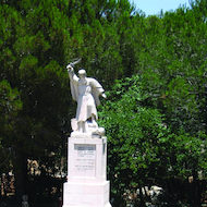 Statue of Elijah at Mount Carmel, Israel