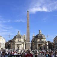 Obelisk in the Piazza del Popolo in Rome, Italy
